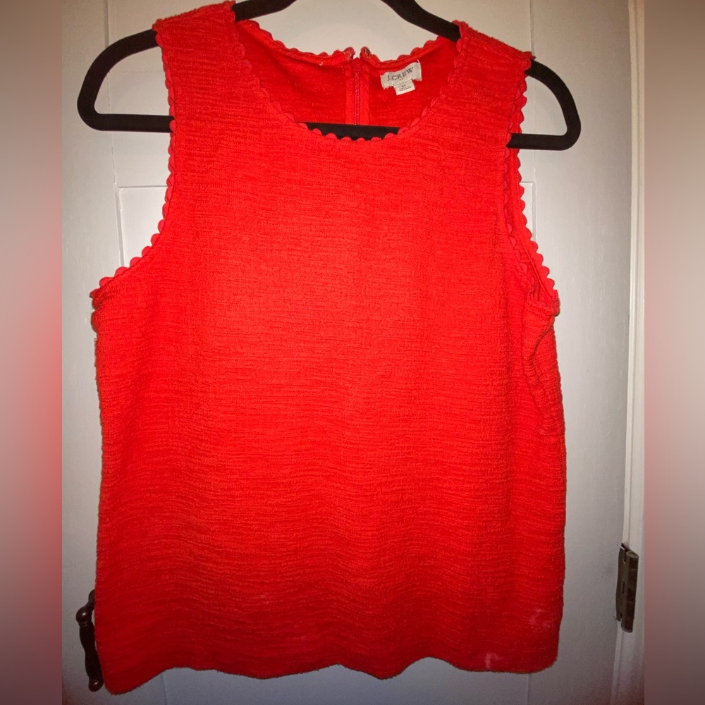 J. Crew scalloped tank top medium